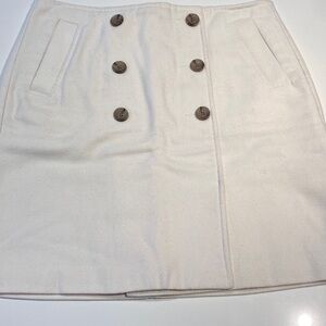 Banana Republic Winter White Wool Mini Skirt
